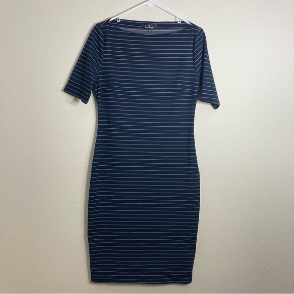 Lulu’s Striped BodyCon Dress - Blue - Large - Picture 1 of 6